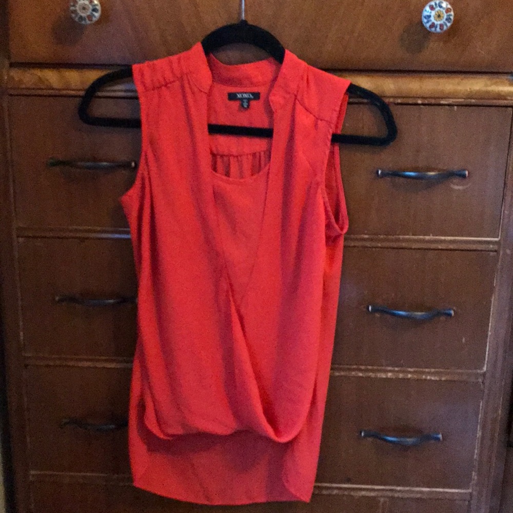 Coral blouse